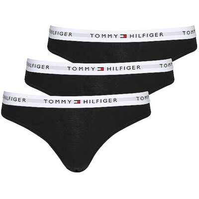 Tommy Hilfiger Slips 3er Pkg. black schwarz S damen Tommy Hilfiger Slips 3er Pkg. black schwarz S damen