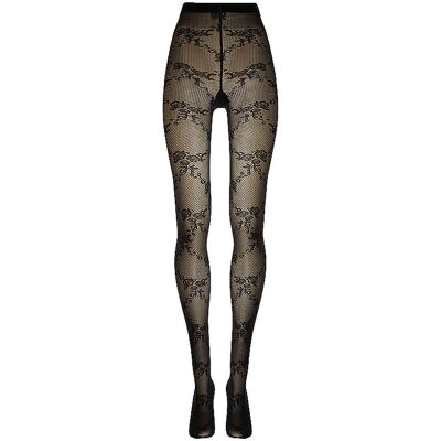 WOLFORD Modestrumpfhose FLORAL LACE black schwarz S Damen WOLFORD Modestrumpfhose FLORAL LACE black schwarz S Damen