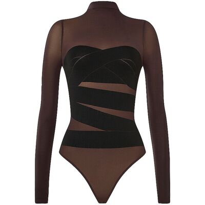 WOLFORD Body INFINITE WRAP dark wood / black braun L damen WOLFORD Body INFINITE WRAP dark wood / black braun L damen