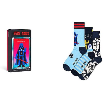 HAPPY SOCKS Herren Socken Geschenkset 3er Pkg. 41-46 light blue hellblau Herren HAPPY SOCKS Herren Socken Geschenkset 3er Pkg. 41-46 light blue hellblau Herren