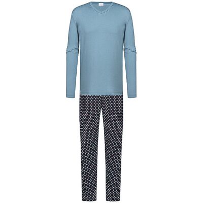 MEY Pyjama boarder blue rot L herren MEY Pyjama boarder blue rot L herren