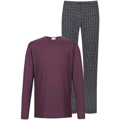 MEY Pyjama EVENING GEO oxblood dunkelrot XXL Herren MEY Pyjama EVENING GEO oxblood dunkelrot XXL Herren