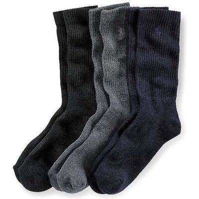 POLO RALPH LAUREN Socken 3er Pkg. navy / charcoal hthr / black schwarz Herren POLO RALPH LAUREN Socken 3er Pkg. navy / charcoal hthr / black schwarz Herren