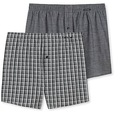 SCHIESSER Boxershorts 2er Pkg schwarz grau S herren SCHIESSER Boxershorts 2er Pkg schwarz grau S herren