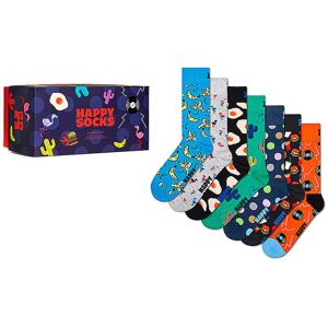 Happy Socks Herren Geschenkbox Socken Seven Days 7er Pkg 41-46 Turquoise Bunt   Herren   P000694