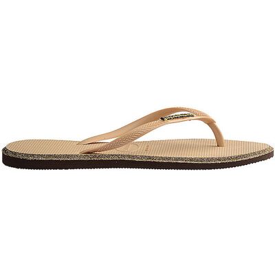 HAVAIANAS Badeschuhe SLIM POINT GLITTER hellbraun 41/42 damen HAVAIANAS Badeschuhe SLIM POINT GLITTER hellbraun 41/42 damen