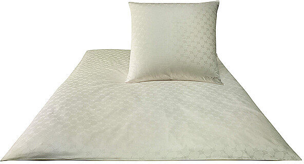 JOOP Satin Bettwäsche Cornflower 70x90cm / 140x200cm Natur creme