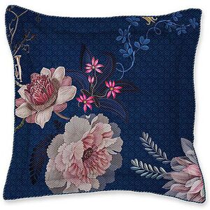 Pip Studio Zierkissen Gefüllt 45x45cm Tokyo Bouguet Dark Blue Dunkelblau   248138