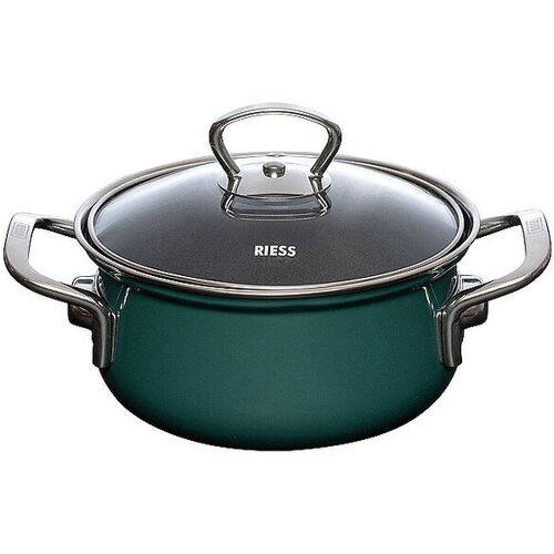RIESS Kasserolle mit Glasdeckel TEAL 16cm/1l Blaugruen petrol baby