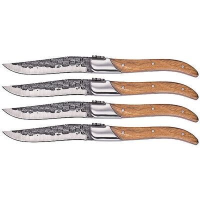 ZASSENHAUS Steakmesser BULL 4er-Set Olivenholz braun baby ZASSENHAUS Steakmesser BULL 4er-Set Olivenholz braun baby