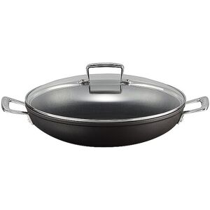 Le Creuset Aluminium-Antihaft Profipfanne Mit Glasdeckel 30cm Schwarz Schwarz   51107300010502