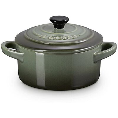 LE CREUSET Mini-Cocotte POTERIE 10cm/0,2L Thyme dunkelgrün baby LE CREUSET Mini-Cocotte POTERIE 10cm/0,2L Thyme dunkelgrün baby