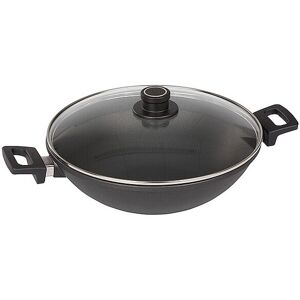 Woll Wok Mit Glasdeckel Nowo Titanium 32cm Antihaft Schwarz   1132ill