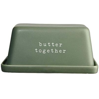 ASA SELECTION Butterdose 16x11x7,5 cm BUTTER TOGETHER Gruen olive baby ASA SELECTION Butterdose 16x11x7,5 cm BUTTER TOGETHER Gruen olive baby