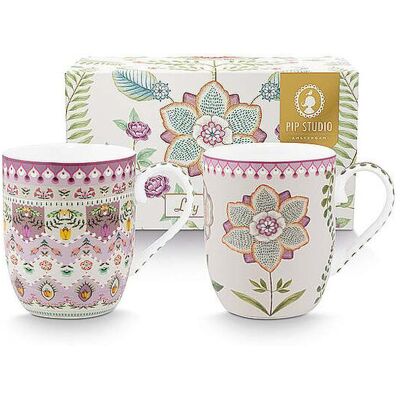PIP STUDIO Henkelbecher 2er Set Small LILY & LOTUS 145ml lila baby PIP STUDIO Henkelbecher 2er Set Small LILY & LOTUS 145ml lila baby