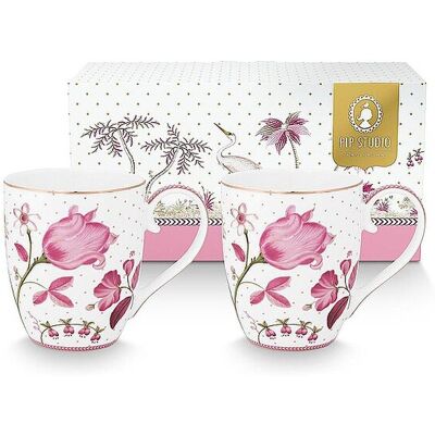 Pip Studio Jolie Tulip Pink Rosa Becher - Großes 2er Set Pip Studio Jolie Tulip Pink Rosa Becher - Großes 2er Set
