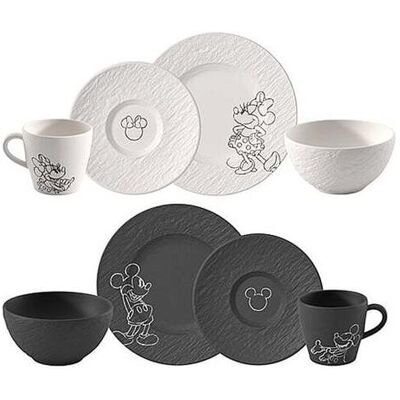 Villeroy & Boch Frühstücks-Set 8-tlg. MANUFACTURE-MICKEY MOUSE Weiss/Schwarz schwarz baby Villeroy & Boch Frühstücks-Set 8-tlg. MANUFACTURE-MICKEY MOUSE Weiss/Schwarz schwarz baby
