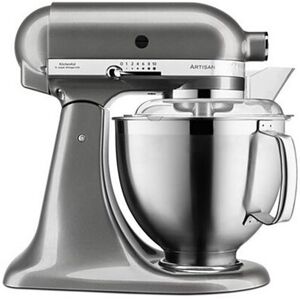 KitchenAid Küchenmaschine Artisan 185 4,8l 300 Watt 5ksm185psems (Medaillonsilber) Silber   5ksm185psems