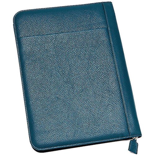 FABRIANO A4 Leder-Klemmbrett Octanium blau baby