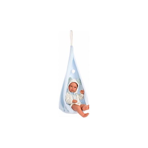 LLORENS Babypuppe mit Schaukelzelt blau 35cm
