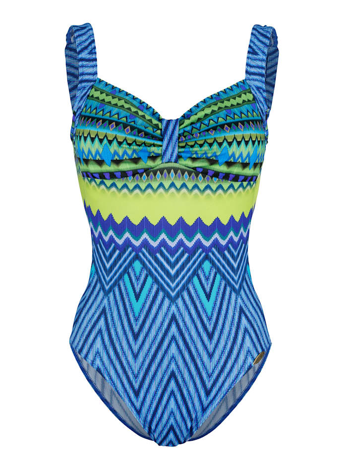 Sunflair Badeanzug in sommerlichen Farben, blau