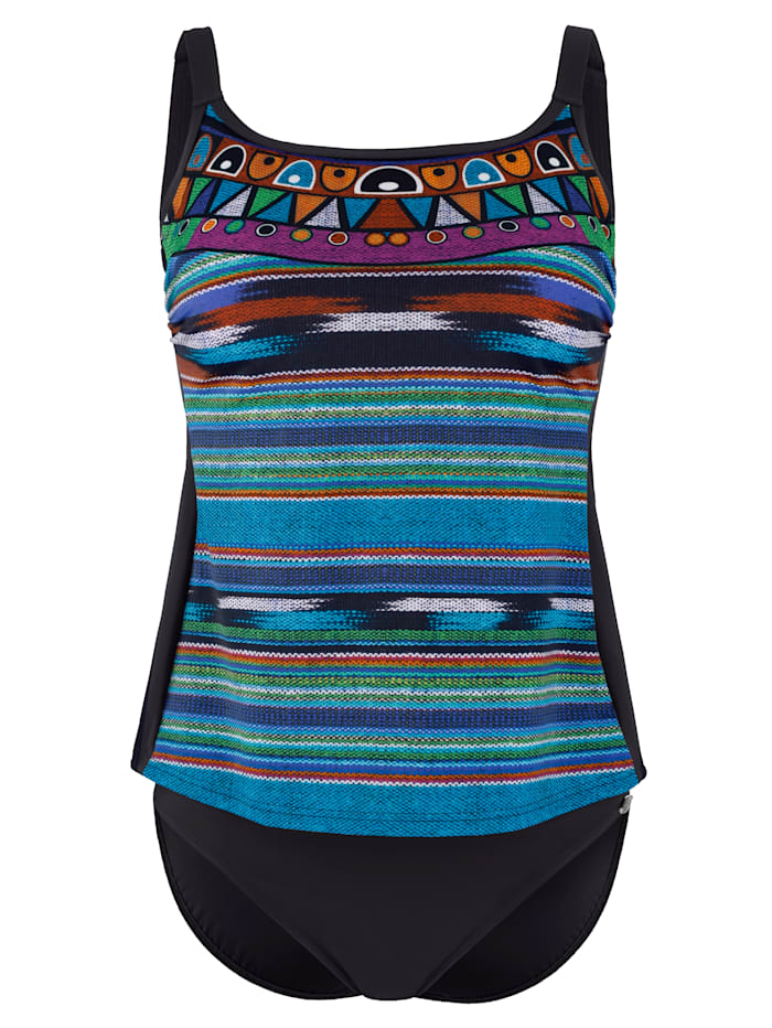 Sunflair Tankini mit unifarbenen Einsätzen, blau