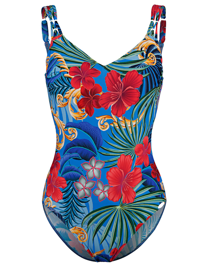 Sunflair Badeanzug mit Zierträgern, blau