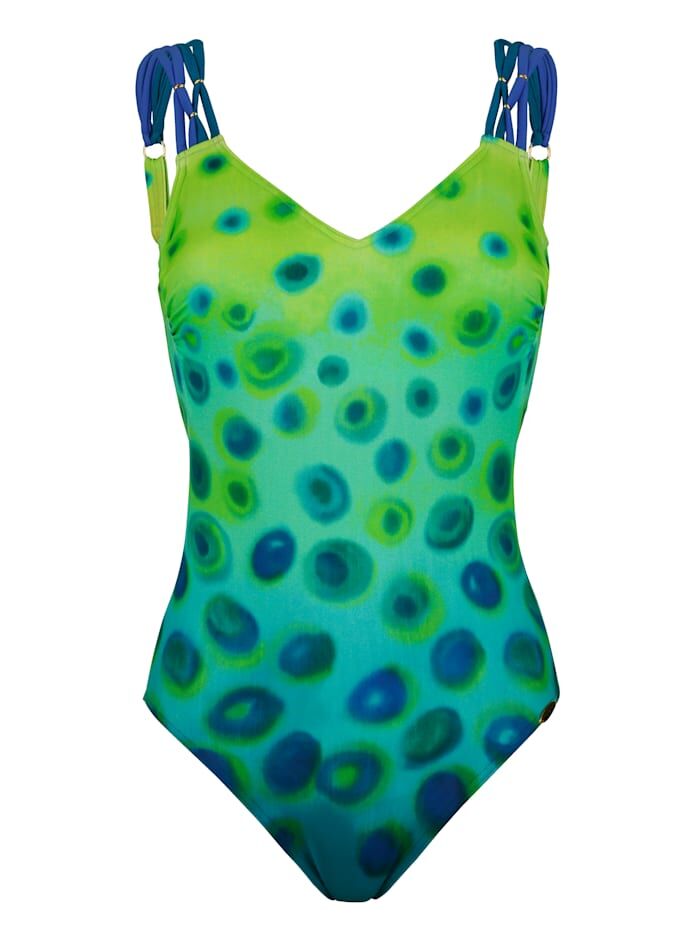 Sunflair Badeanzug mit modischen Trägern, grün