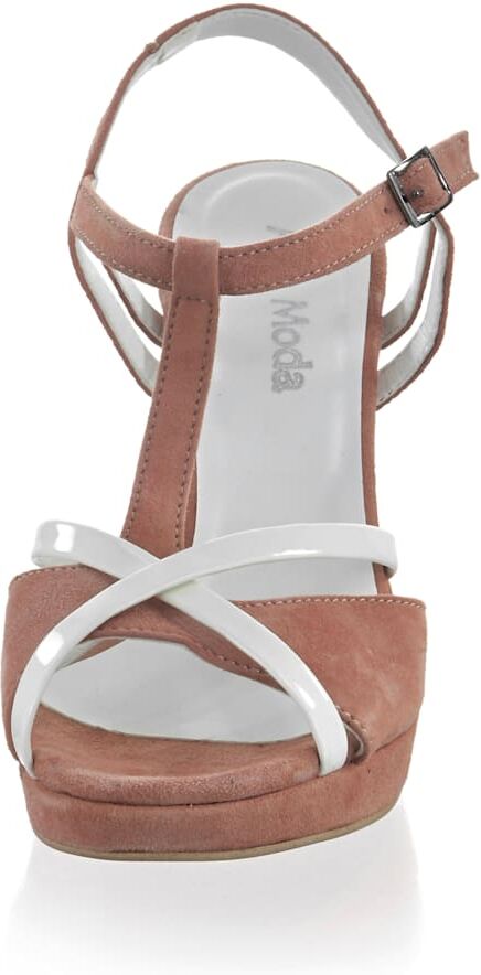 Alba Moda Sandalette aus Ziegenveloursleder, rosé