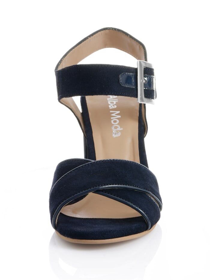 Alba Moda Sandalette mit überkreuzten Riemen, blau