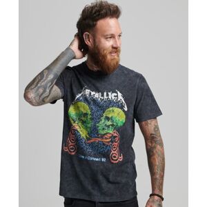 Superdry Men's Metallica Band-T-Shirt Schwarz - Größe: L Schwarz male L