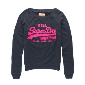 Superdry Women's Vintage Slouch Crew Shirt Marineblau - Größe: M Marineblau female M