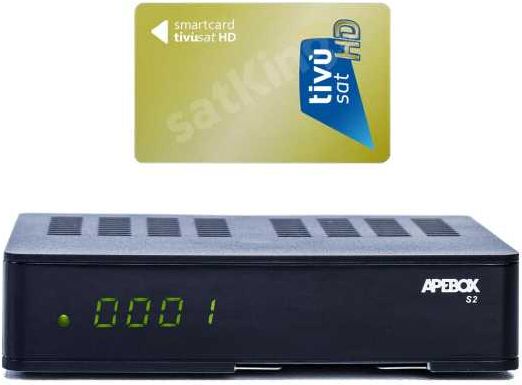 Apebox S2 Full HD H.265 LAN DVB-S2 Sat Receiver mit HD TIVUSAT Karte Aktiv