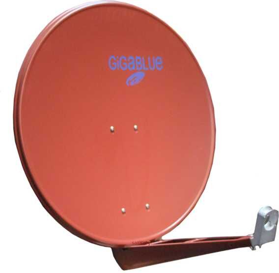 GigaBlue HD Super 85cm Doppelarm Alu Sat Antenne Rot