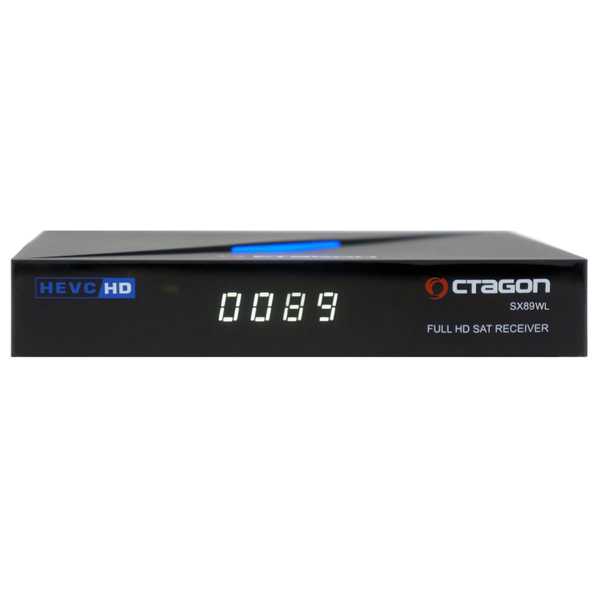 OCTAGON SX89 WL Full HD H.265 Linux WiFi LAN HDMI DVB-S2 Tuner Sat IP Receiver Schwarz