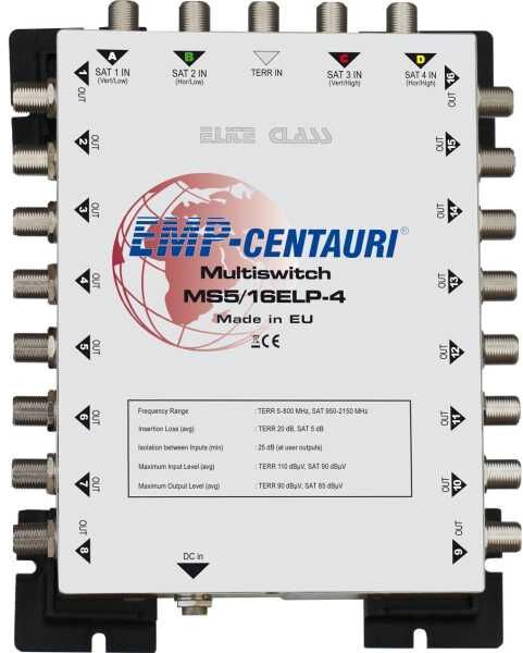 EMP Centauri E-Lite Class Multischalter MS 5/16 ELP-4 Stromlos