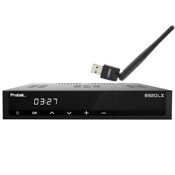 Protek 9920 LX E2 Linux Full HD 1080p HEVC H.265 TV IP Wlan 1xDVB-S2 Sat Receiver Schwarz