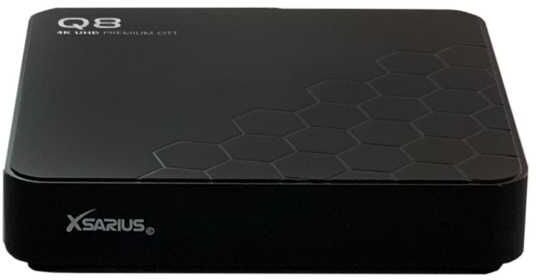 Xsarius Q8 V2 OTT 4K UHD Premium Internet TV Android 8.0 Oreo IP Player H.265 HEVC WLAN Schwarz