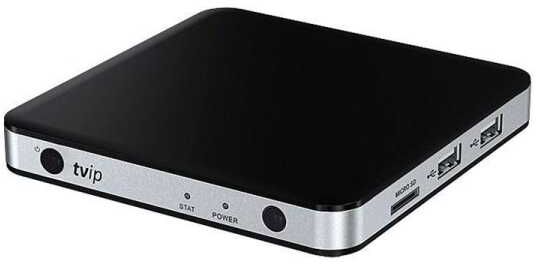 TVIP S-Box v.525 4K Ultra HD HEVC 2.4/5GHz Dual-WiFi Linux IP Mediaplayer Schwarz