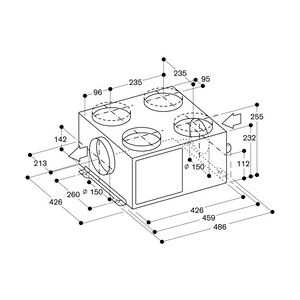 Gaggenau AR400142 Gebläsebaustein Innen Serie 400 Abluft