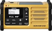 Sangean Survivor DAB Outdoorradio DAB+, UKW USB Akku-Ladefunktion, Taschenlampe, wiederaufladbar Gel