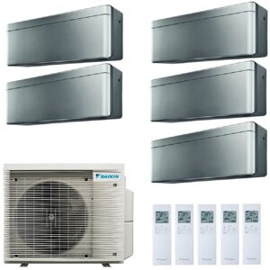 Daikin Penta Split 9+9+9+9+9 5MXM90A FTXA25BS FTXA25BS FTXA25BS FTXA25BS FTXA25BS Klimaanlagen Stylish Total Silver WiFi