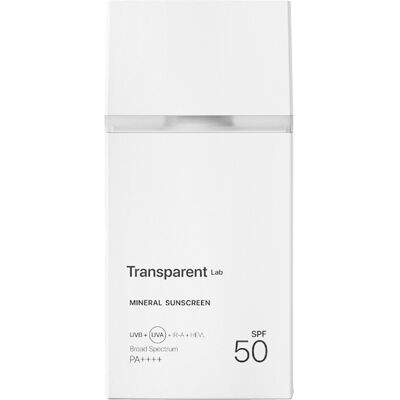 Transparent Lab Mineral Sunscreen SPF 50 PA++++ 100 ml Farblos Transparent Lab Mineral Sunscreen SPF 50 PA++++ 100 ml Farblos