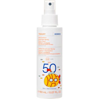 KORRES Yoghurt Kids Comfort Sunscreen Spray Body + Face SPF 50 150 ml KORRES Yoghurt Kids Comfort Sunscreen Spray Body + Face SPF 50 150 ml