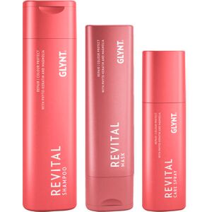 GLYNT REVITAL Farbglanz & seidiger Griff Set (Shampoo 250 ml + Mask 200 ml + Care Spray 150 ml) GLYNT REVITAL Farbglanz & seidiger Griff Set (Shampoo 250 ml + Mask 200 ml + Care Spray 150 ml)