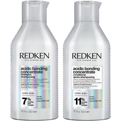 600ml Redken acidic bonding concentrate Set (Shampoo 300ml + Conditioner 300ml) 600ml Redken acidic bonding concentrate Set (Shampoo 300ml + Conditioner 300ml)