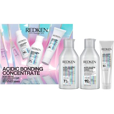 750ml Redken acidic bonding concentrate XMAS Set (Shampoo 300ml + Conditioner 300ml + Leave-in 150ml) 750ml Redken acidic bonding concentrate XMAS Set (Shampoo 300ml + Conditioner 300ml + Leave-in 150ml)