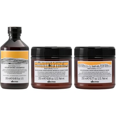 750ml Davines Naturaltech Nourishing Set (Shampoo 250ml + Conditioner 250ml + Maske 250ml) 750ml Davines Naturaltech Nourishing Set (Shampoo 250ml + Conditioner 250ml + Maske 250ml)