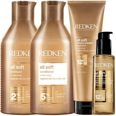 950ml Redken all soft Set (Shampoo 300ml + Conditioner 300ml + Cream 250ml + Oil 100ml) 950ml Redken all soft Set (Shampoo 300ml + Conditioner 300ml + Cream 250ml + Oil 100ml)