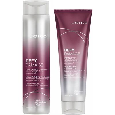 550ml JOICO DEFY DAMAGE Protective Set (Shampoo 300ml + Conditioner 250ml) 550ml JOICO DEFY DAMAGE Protective Set (Shampoo 300ml + Conditioner 250ml)